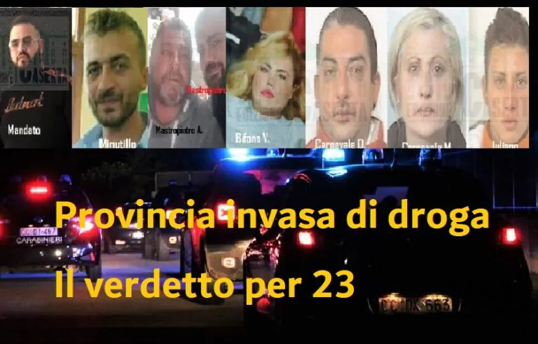 Signori dello spaccio in provincia, 15 condanne. TUTTI I NOMI E LE FOTO