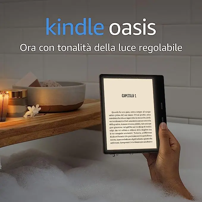 Kindle Oasis il top di gamma della casa scontato su Amazon