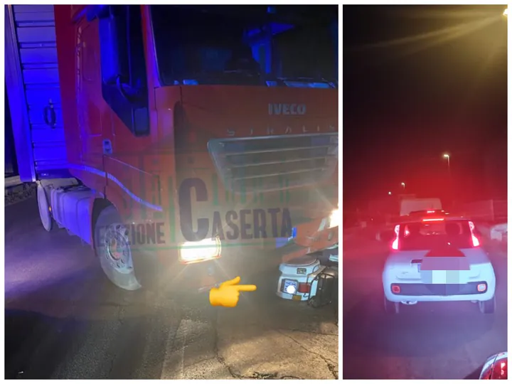 Incidente choc nella valle, ‘vespista’ finisce sotto un autotreno