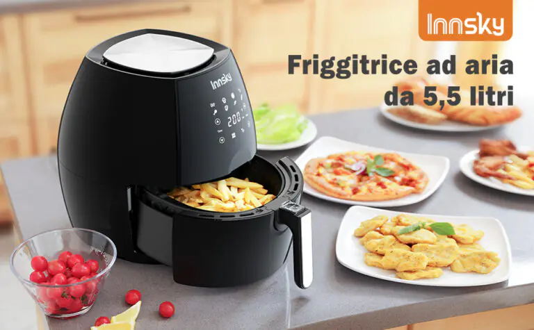 Friggitrice ad aria Innsky: intuibile, pratica, comoda e facile da pulire ad un ottimo prezzo su Amazon