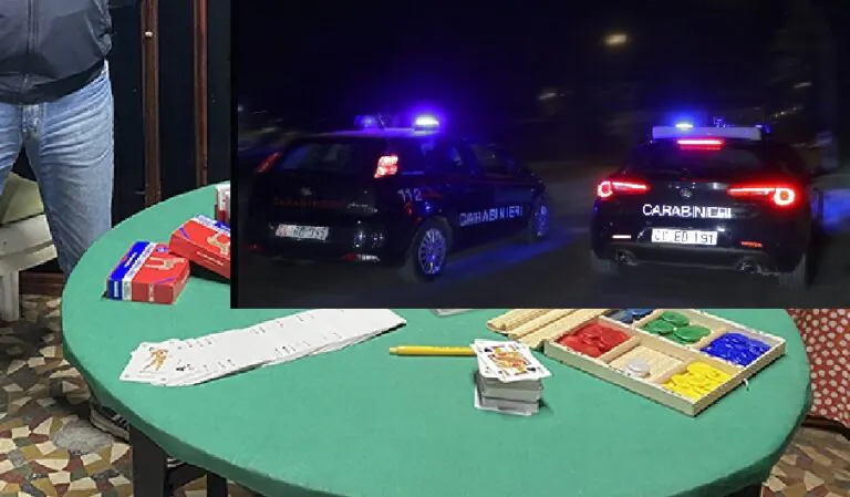 Bisca clandestina in una palazzina, 7 nei guai