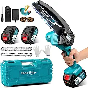 Potature di precisione e pulizia del tuo giardino con Seesii Mini Motosega( risparmi con il coupon Amazon)