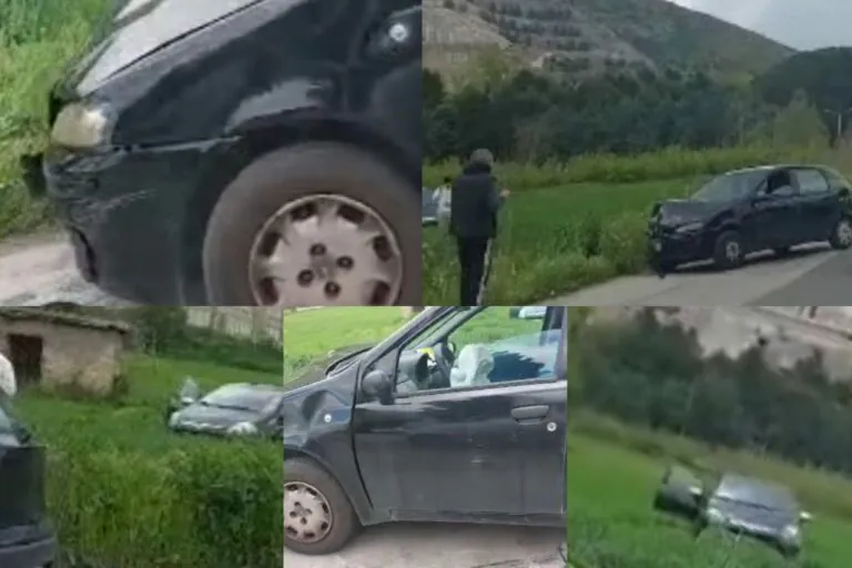 Paura al confine, schianto tra due auto: una finisce in un campo