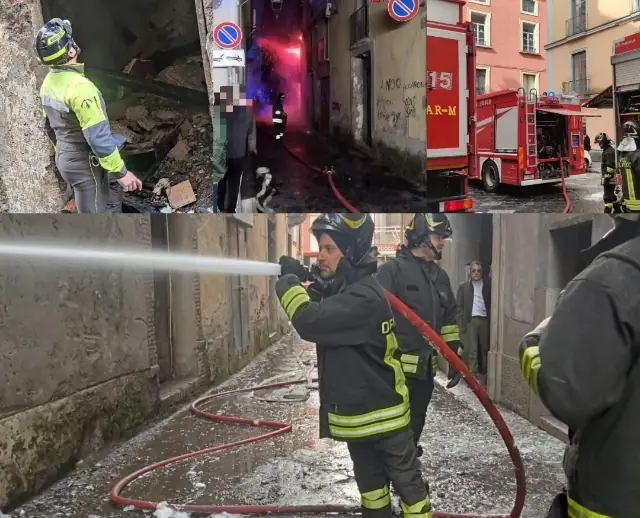 Monte dei Pegni, crollo dopo rogo: ecco come è ridotto dopo la notte di inferno. Foto