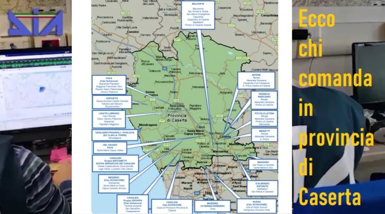 Camorra, ecco chi comanda nel Casertano città per città. TUTTI I NOMI DEI CLAN E DELLE FAMIGLIE