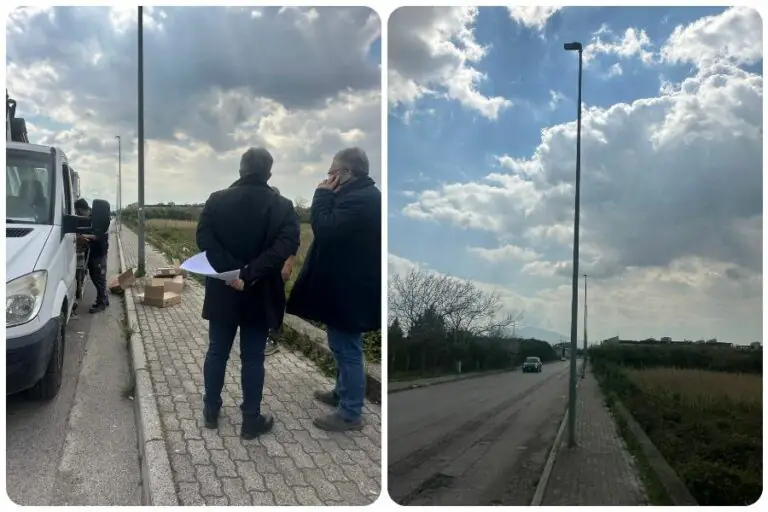 Il sindaco De Filippo rivede l’impianto di pubblica illuminazione, ripristinati i primi due impianti