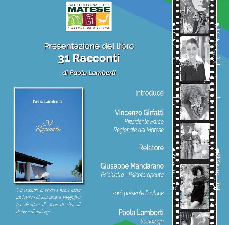 ‘31 Racconti’, nella sede del Parco Regionale del Matese la presentazione del libro di Paola Lamberti