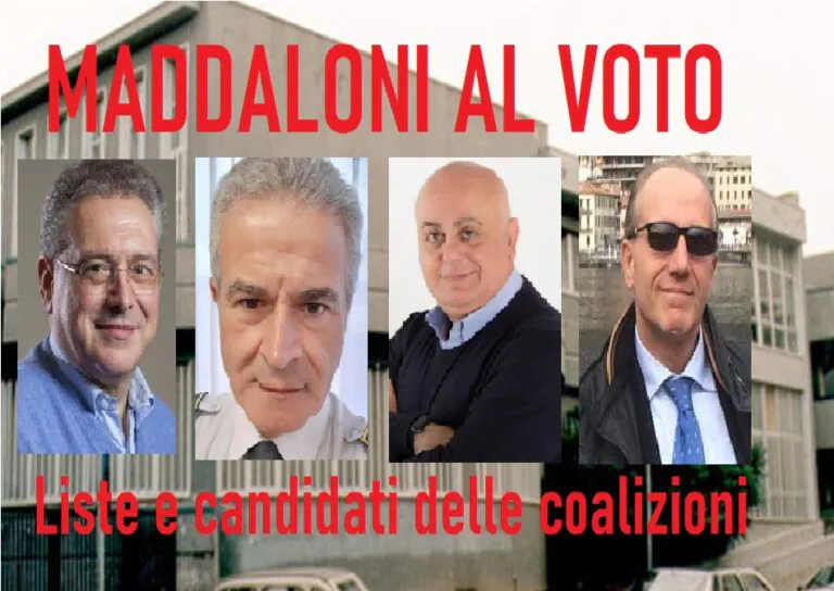 MADDALONI AL VOTO. Liste e candidati delle coalizioni