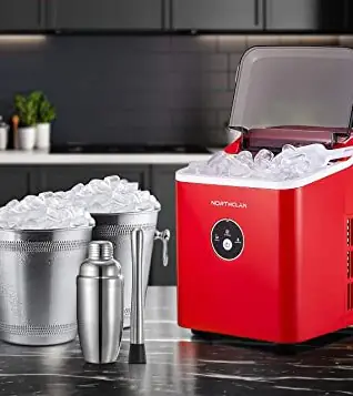 NORTHCLAN Macchina Ghiaccio Professionale: Ghiaccio sempre pronto per i tuoi aperitivi. Approfitta del piccolo prezzo Amazon