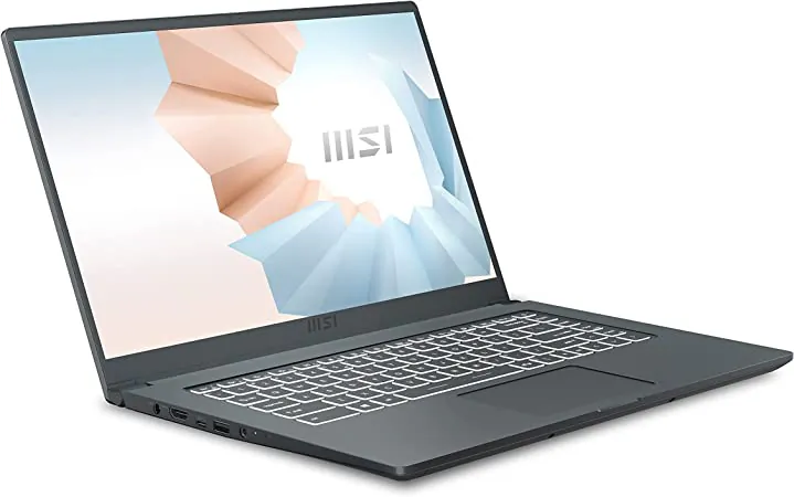 PC portatile MSI Modern 15: dimensioni compatte e schermo FHD, grande AFFARE Amazon, RISPARMI 250€