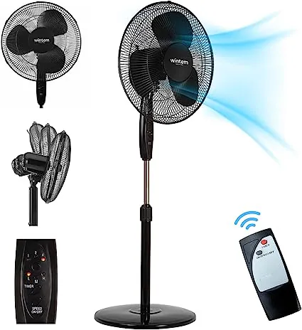 VENTILATORE a Piantana con Telecomando: SILENZIOSO, Potente e Compatto per goderti momenti di fresco relax