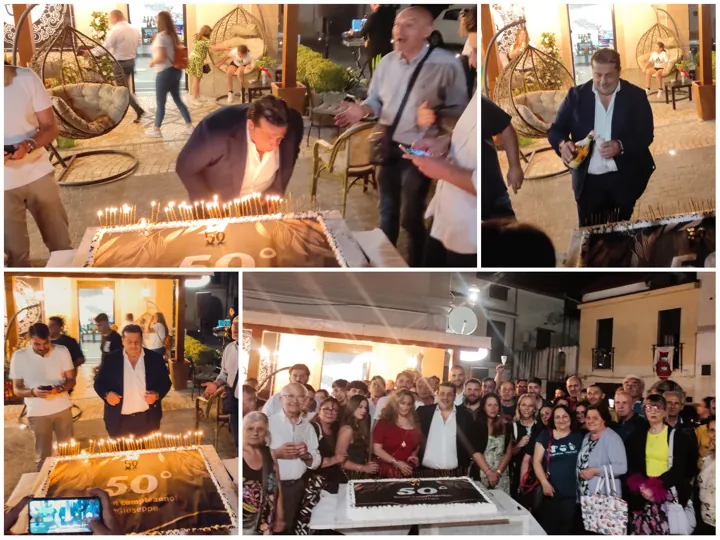 La festa del sindaco neo 50enne in piazza con i cittadini