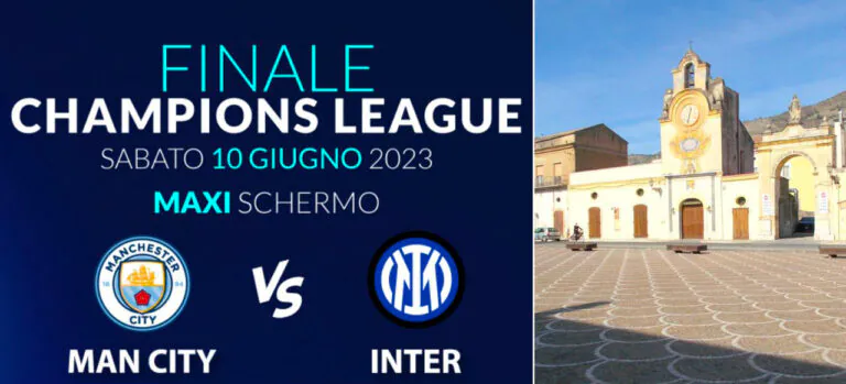 Maxischermo in prestigiosa piazza della Valle per la finale di Champions League Man.City – Inter