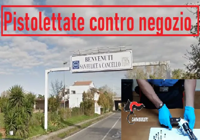 Raffica di colpi di pistola contro negozio, choc nella frazione