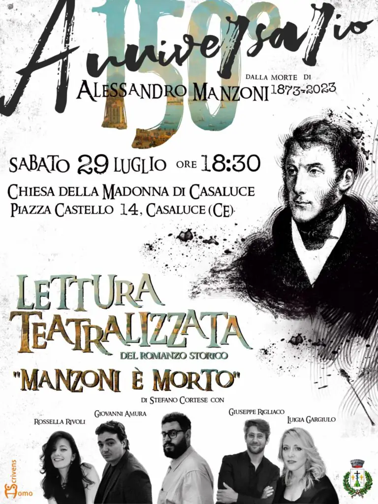 Lettura teatralizzata del romanzo “Manzoni è morto” nella chiesa della Madonna di Casaluce. Presente l’attore dell'”Amica geniale”