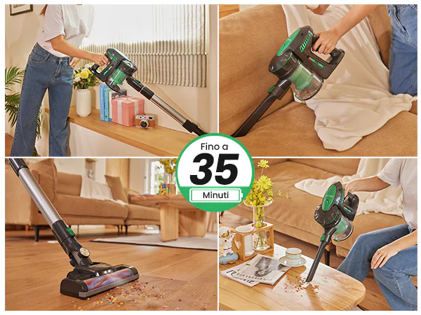 Aspirapolvere senza fili: completo in accessori a prezzo SPETTACOLARE (-23%, a soli 100€)