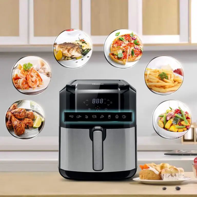 Hisense Friggitrice ad aria: Potenza 1700W, Capacità 6.3 L con 8 programmi a piccolo prezzo