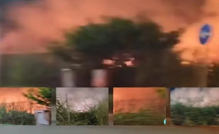 Rogo spaventoso sulla Circumvallazione, fiamme minacciano pompa di benzina. FOTO