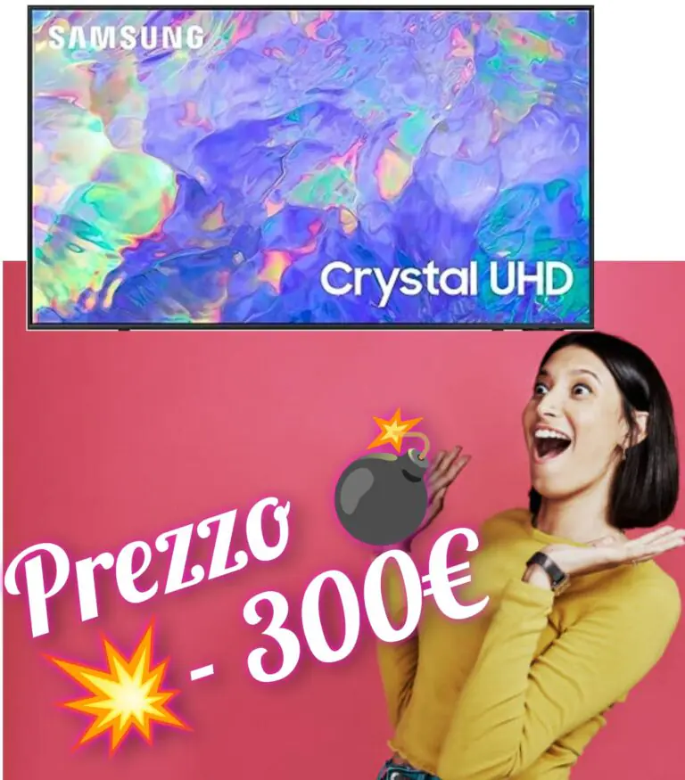 Crolla il prezzo dello smart tv Samsung Crystal UHD 4K: Ti costa 300 euro in meno
