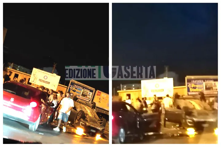 Incidente choc ai Giardinetti: auto si ribalta