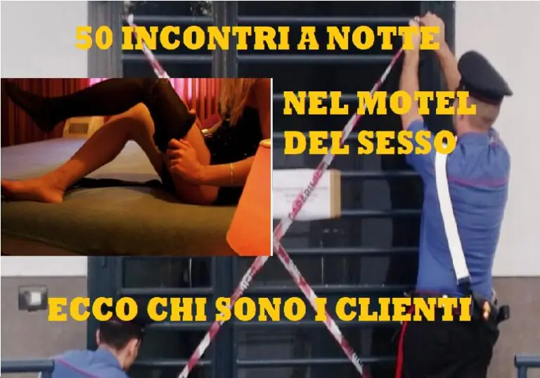 Casertani infoiati, fino a 50 incontri proibiti a notte nel motel del sesso sequestrato. Ecco chi erano i clienti