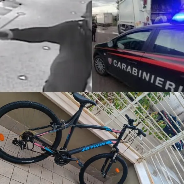 Rapina operatore ecologico, poi ruba una bici e scappa: preso dai carabinieri