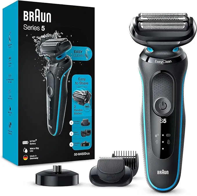 Braun Series 5: Rasoio Elettrico con lame flessibili 100% impermeabile, a PREZZO IMPERDIBILE