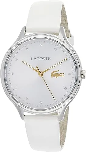 Elegante Orologio Donna Lacoste con cinturino in Pelle Bianco, scontato a -31%