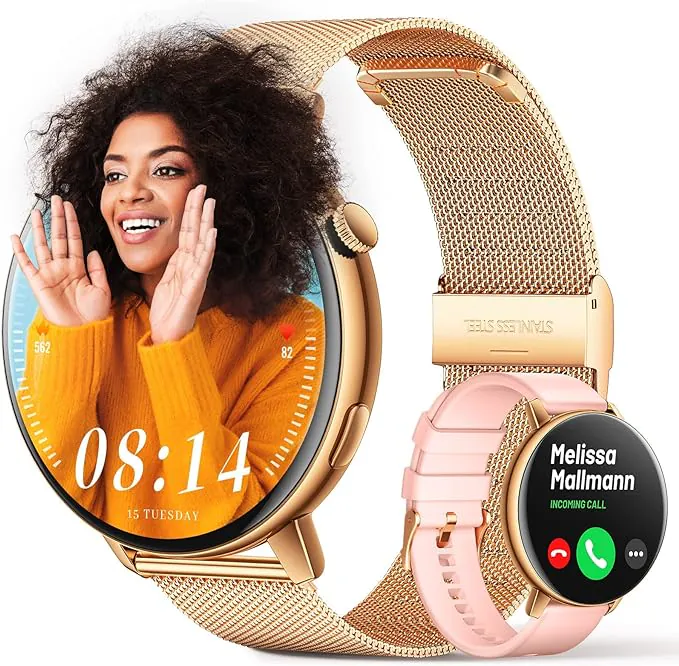 FMK Smartwatch Donna: sottile e leggero con due cinturini inclusi ( sconto Amazon Prime 27%)