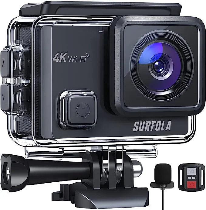 Action Cam 4K Fotocamera Subacquea, grazie al doppio sconto Amazon è quasi regalata