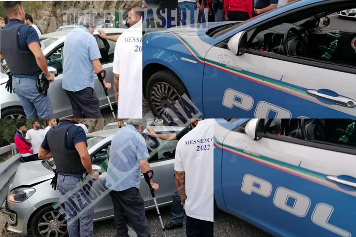 Tenta il suicidio cercando di sfondare guard rail dalla collina del real sito