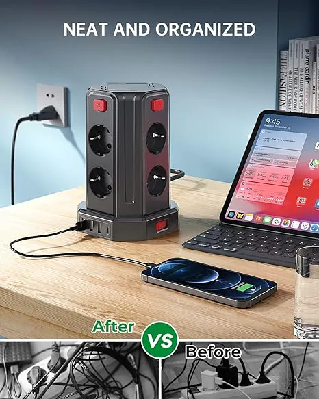 Ciabatta  multipresa a torre con DOPPIO SCONTO su Amazon, tua a soli 20€