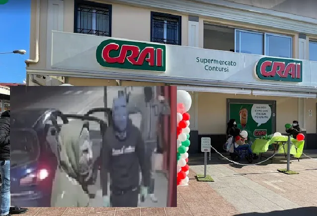 Assalto choc alla Crai, fucile contro la cassiera: fuga con l’incasso