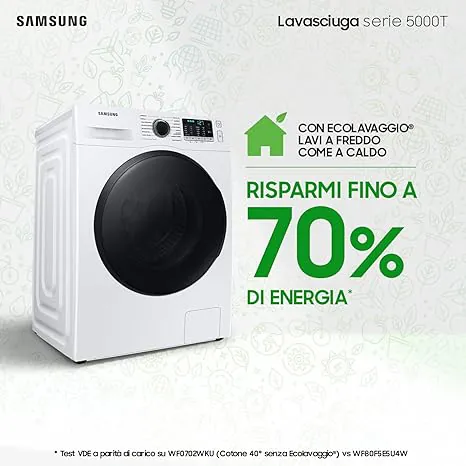 Opportunità unica: Lavasciuga Samsung Crystal Clean da 9+6 Kg in sconto PAZZESCO del -45%
