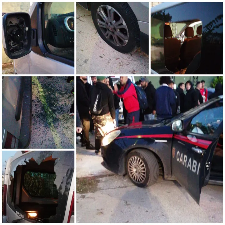 Siamo alle solite: vandalizzato bus di tifosi della valle nell’agro aversano