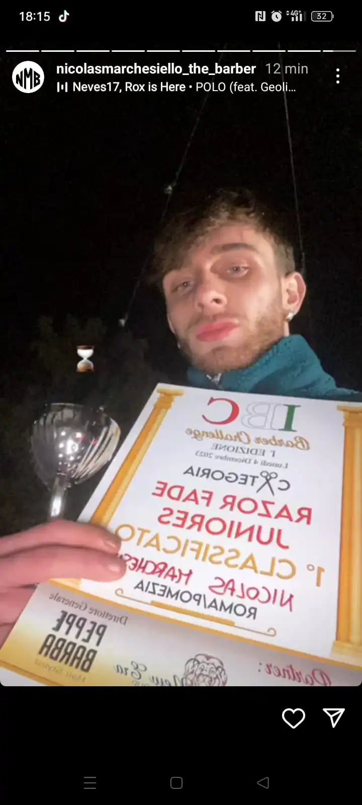 Il giovane talento casertano conquista il primo posto alla IBC