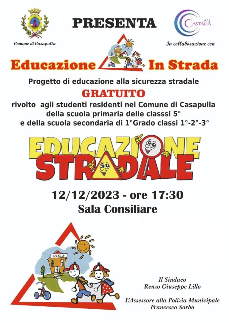 ‘Educazione in strada’, la presentazione del progetto in Comune