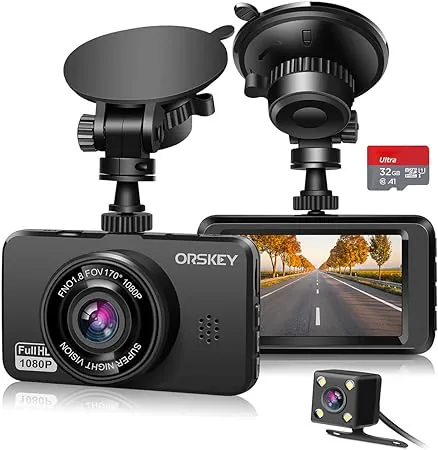 ORSKEY Dash Cam Doppia Telecamera: costa pochissimo, FOLLE sconto Amazon