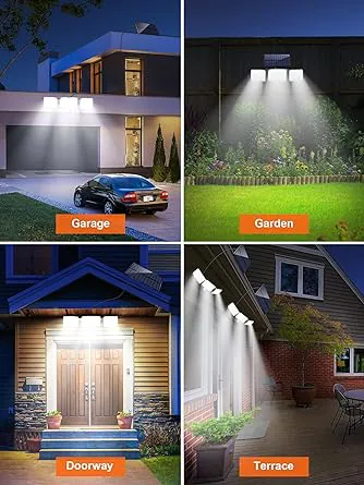Faro solare a 3 teste con sensore di movimento e niente consumo sulle bollette, SOLO 14€ su Amazon