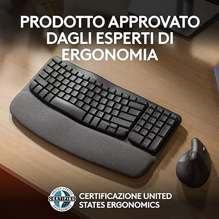 Logitech Wave Keys con supporto per i polsi: oggi ad un OTTIMO prezzo (-15%)