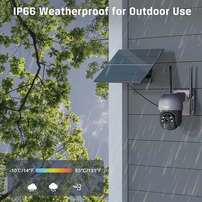 Telecamera Esterno Xega con SIM Scheda e pannello solare: la migliore videocamera di sicurezza smart