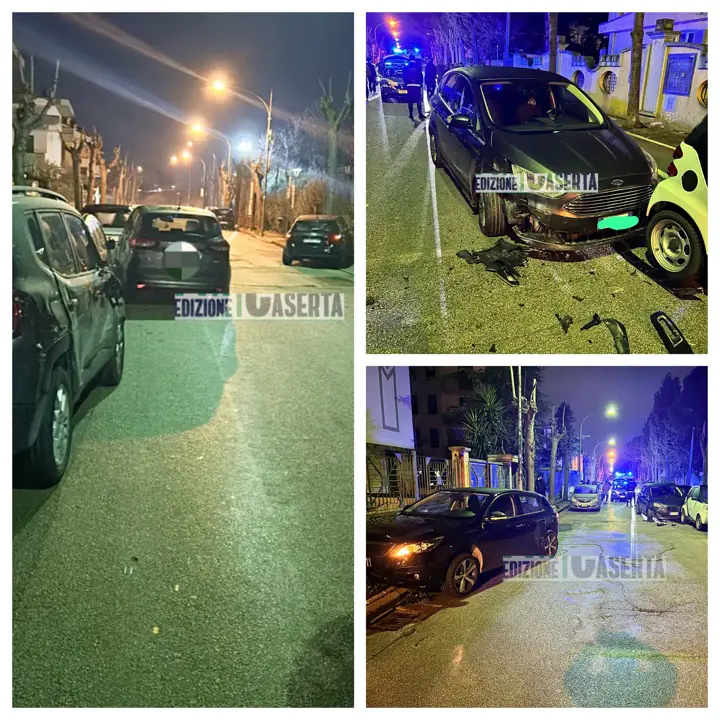 Follia in via Falcone: sbatte contro 2 auto in sosta e ne tampona una terza spedendola contro albero