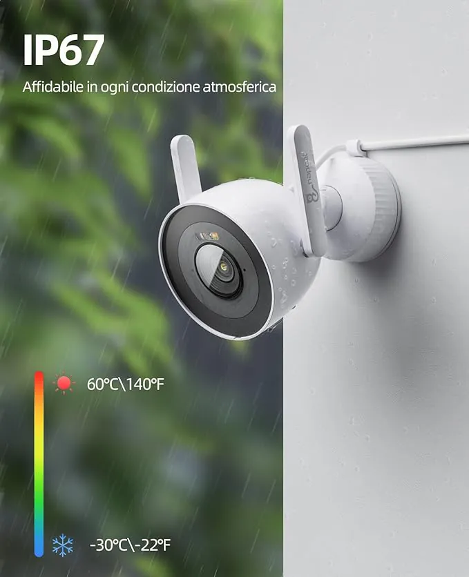 Offerta da cogliere al volo, telecamera di sicurezza per l’esterno (-45%). Applica il coupon sconto
