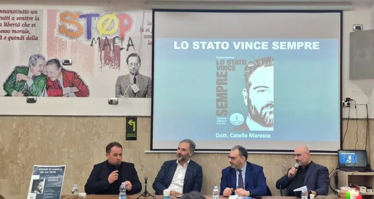 “Associazione Welcome”, presentazione del libro “Lo Stato vince sempre”