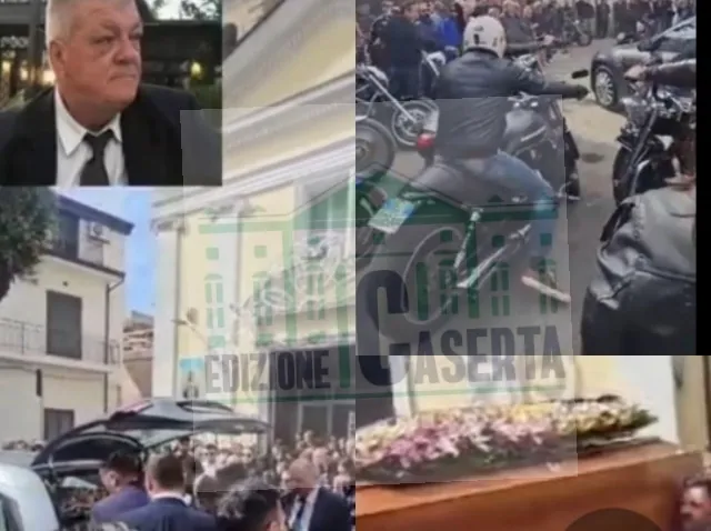 Il rombo di motori degli amici per l’addio al gigante buono. Video