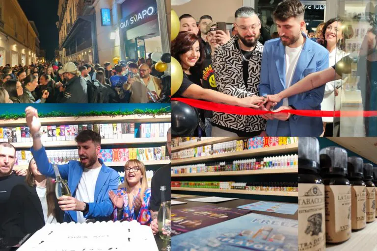 Il brand ‘Qui Svapo’ nel salotto del capoluogo: l’inaugurazione diventa una maxi festa in strada