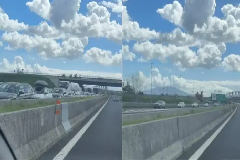 Incidente sull’A1, traffico in tilt