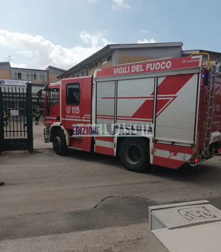 Fiamme nella scuola, arrivano i vigili del fuoco