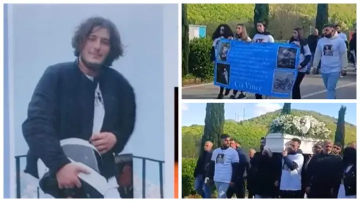Il rombo delle moto per l’ultimo addio al giovane centauro Vincenzo