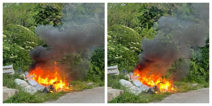 Piromane sorpreso a dar fuoco ai rifiuti